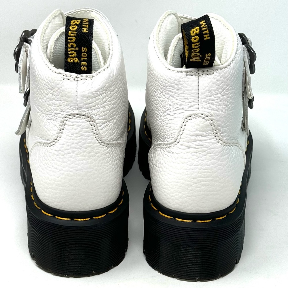 Dr. Martens Devon Flower white Buckle Boots. - Picture 7 of 13